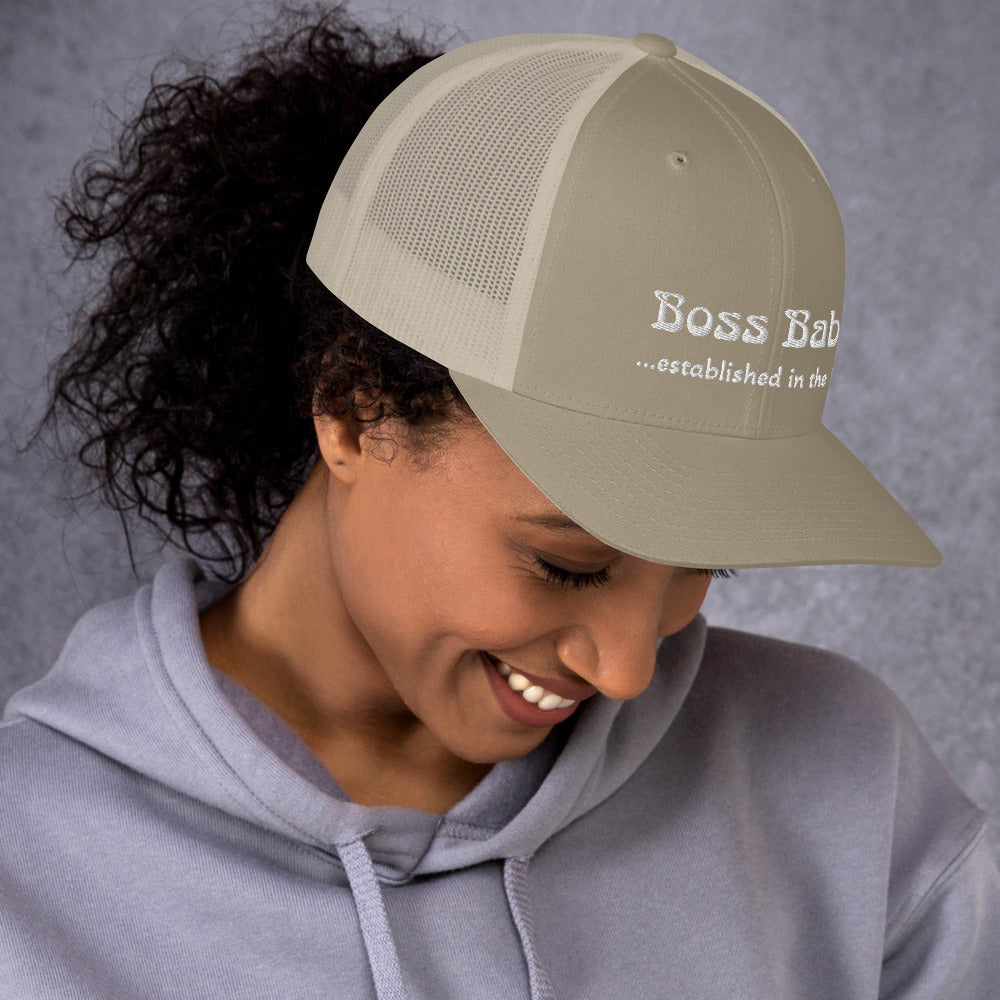Boss Babe Mesh Trucker Hat 80s